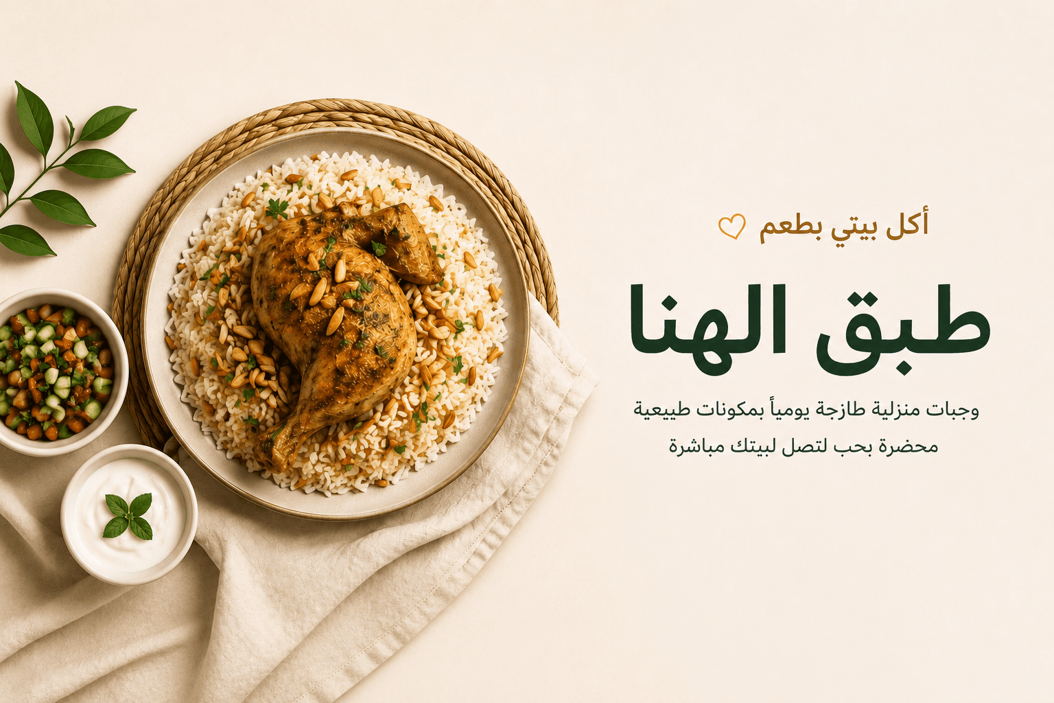 طبق الهنا - وجبات منزلية طازجة